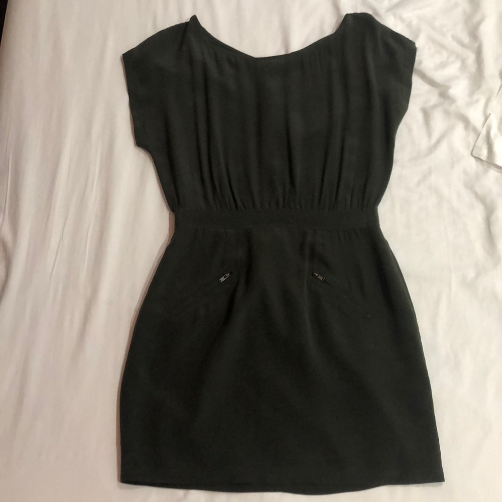 Casual, olive mini dress